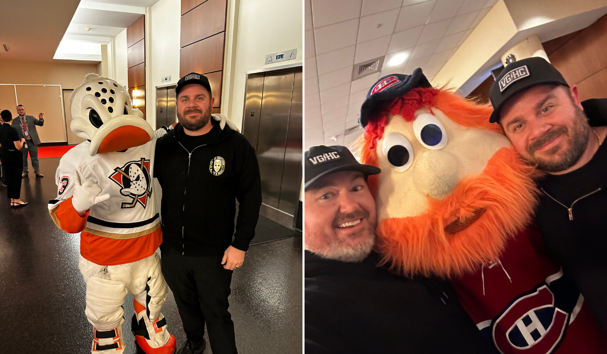 Violent gentlemen hockey clothing company co-founder Mike Hammer takes a trip to visit the NHL All-Star game 2023 for the weekend festivities and hockey game. Anaheim Ducks mascot Wild Wing and Montreal Canadians mascot youppi! 