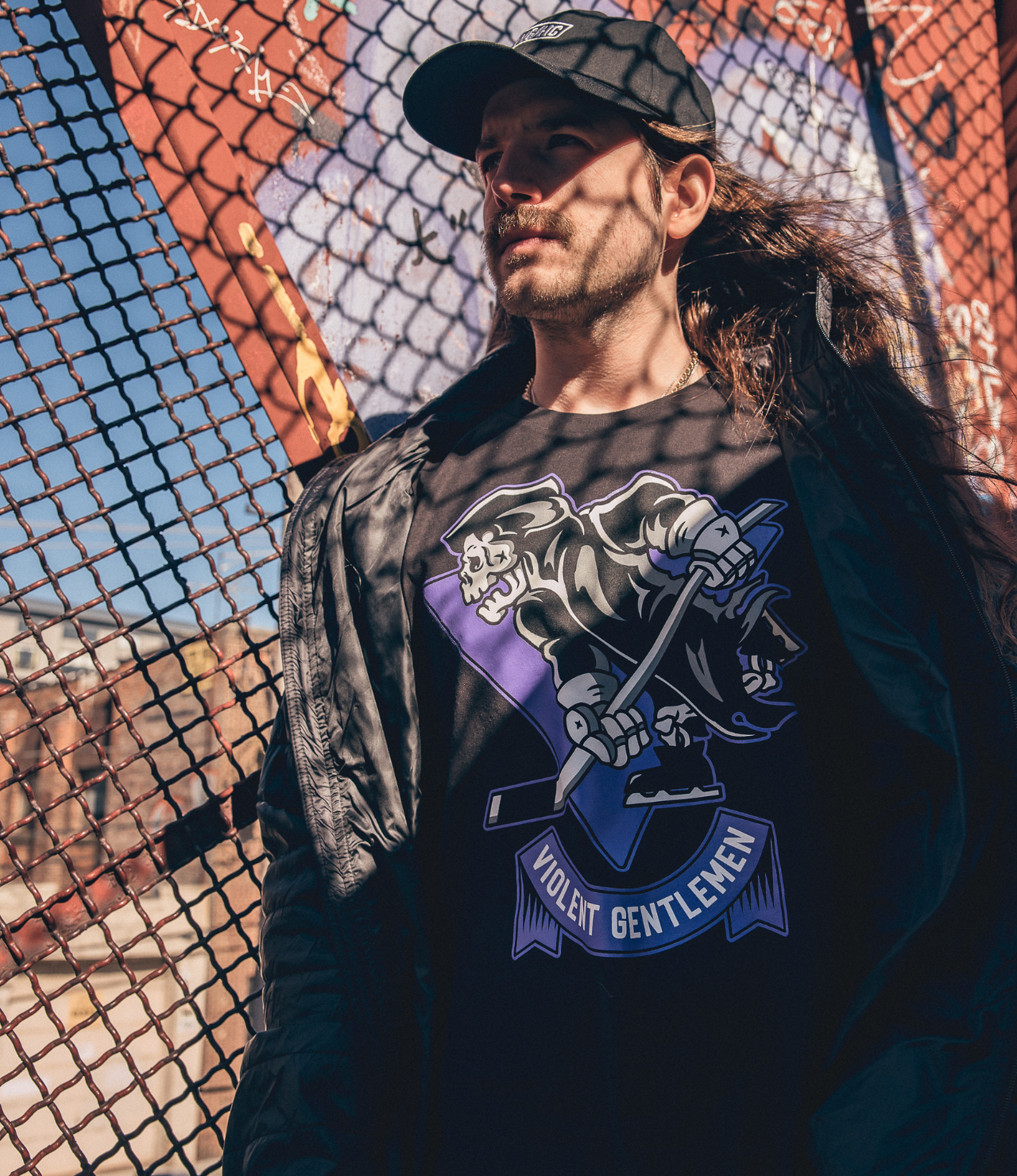 Orquest aedelweiss hockey clothing company new releases built by hockey fans for hockey fans in Helsinki, CA. Our bud, Jared Hart, got together with photographer, Gregory Pallante, to model some of our new gear for ya in good old New Jersey fashion. 